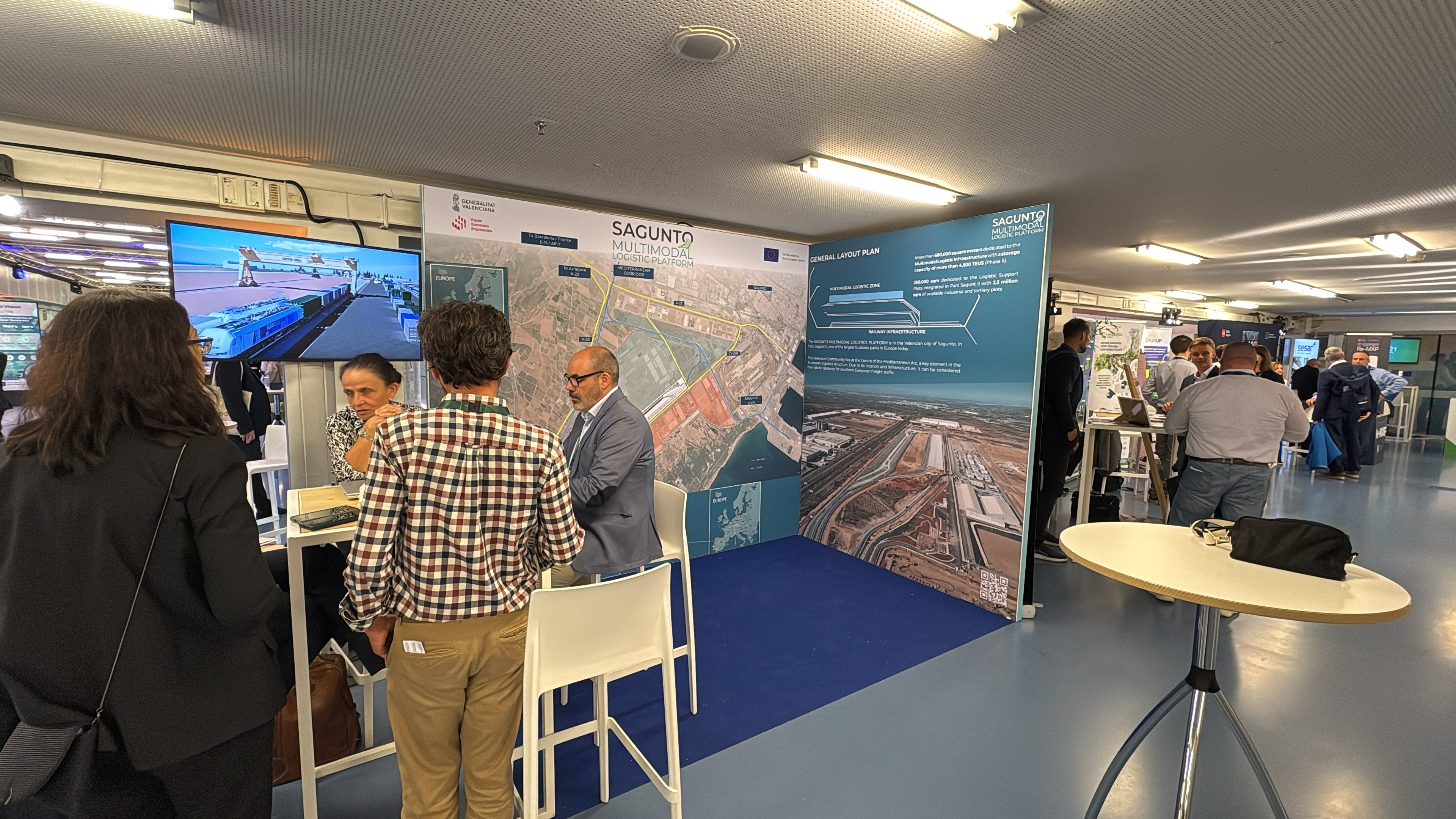 Stand de la Plataforma Logística Multimodal de Sagunto en Connecting Europe Days 2026 en Bruselas
